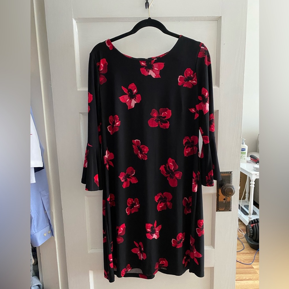 Tommy Hilfiger 3/4 Bell Sleeve Floral Print Dress